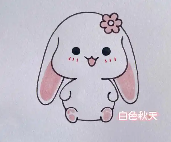 小兔子简笔画#简笔画  #简笔画教程  ##儿童简笔画  ##可爱简笔画