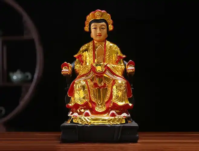 泰山奶奶神像供奉泰山圣母娘娘泰山老母佛像碧霞元君家用树脂摆件 16