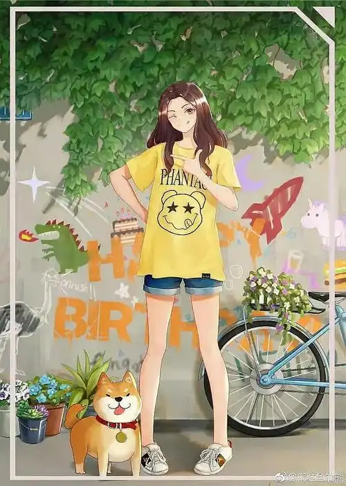 粉丝制作的杨超越卡通形象40p