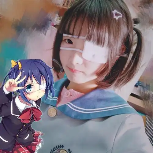 可爱萌网红独单眼罩日系卡通二次元动漫cos中二病也要谈恋爱眼罩