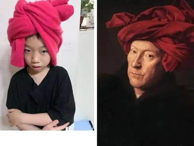 未来学部│我与大师对画居家学习61线上美育名画模仿秀第二季