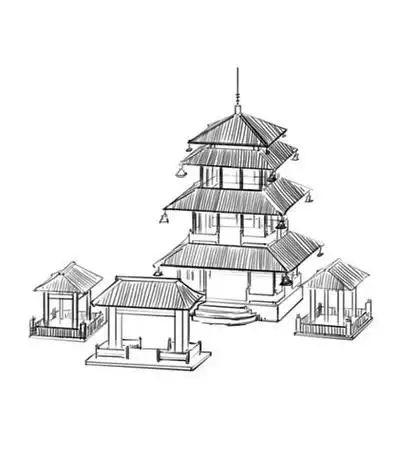 中国古代建筑简笔画 中国古代建筑简笔画天坛