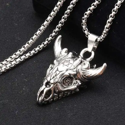 王一博同款牛头项链男潮嘻哈韩版简约学生百搭女士网红挂饰品吊坠