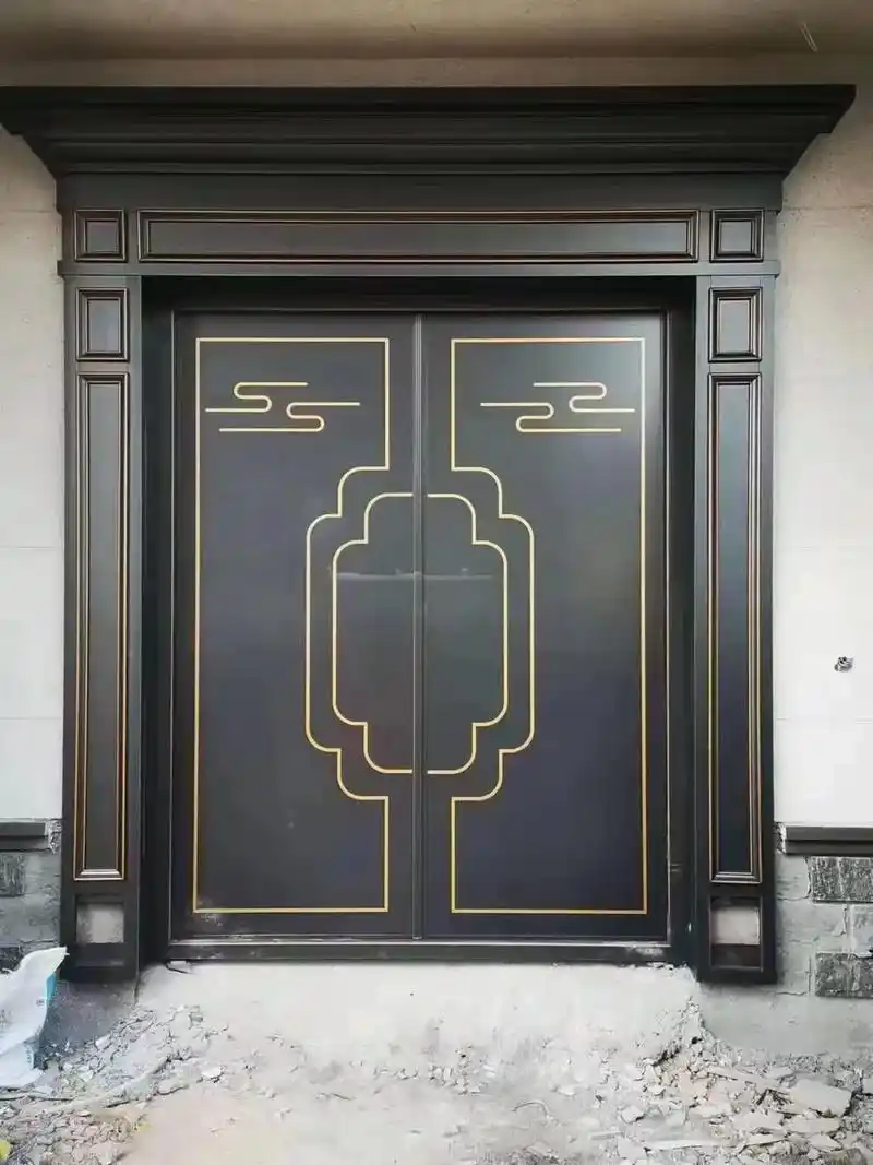 不锈钢高温烤漆罗马头大门坚固耐用