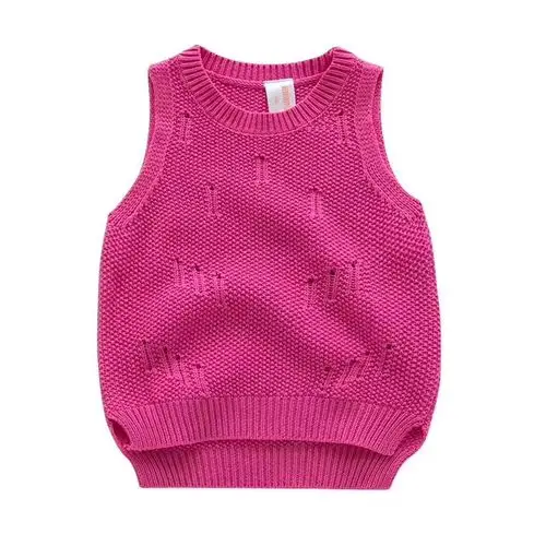 儿童坎肩女童毛线背心童装宝宝针织马甲小女孩新款潮春秋公主薄款