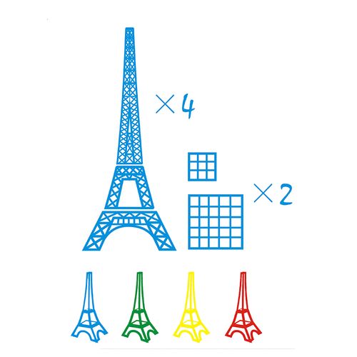 3d打印笔画册3d纸膜diy立体模型图纸46个图案送防烫垫板电子视频