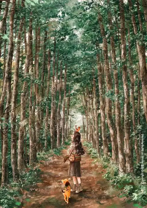 森林女孩日记系列插画2021画师aeppol作品