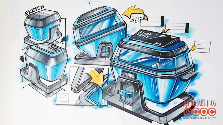 【设计手绘】产品马克笔上色组图_课程_北京_梦人