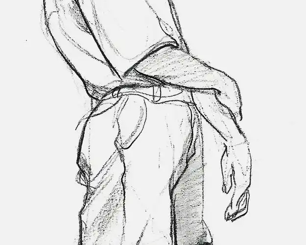 人物速写图片 单人全身站姿模板绘画素材99巧艺网