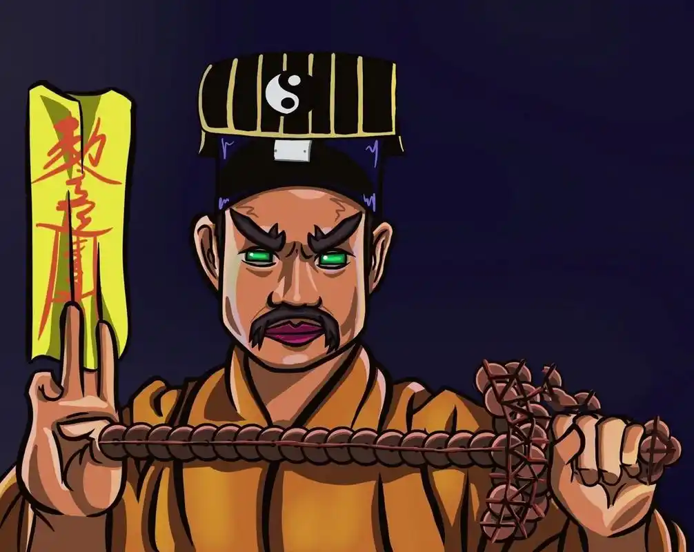 插画头像 |僵尸道长林正英 用我的风格画 林正英 近来一直在回看僵尸