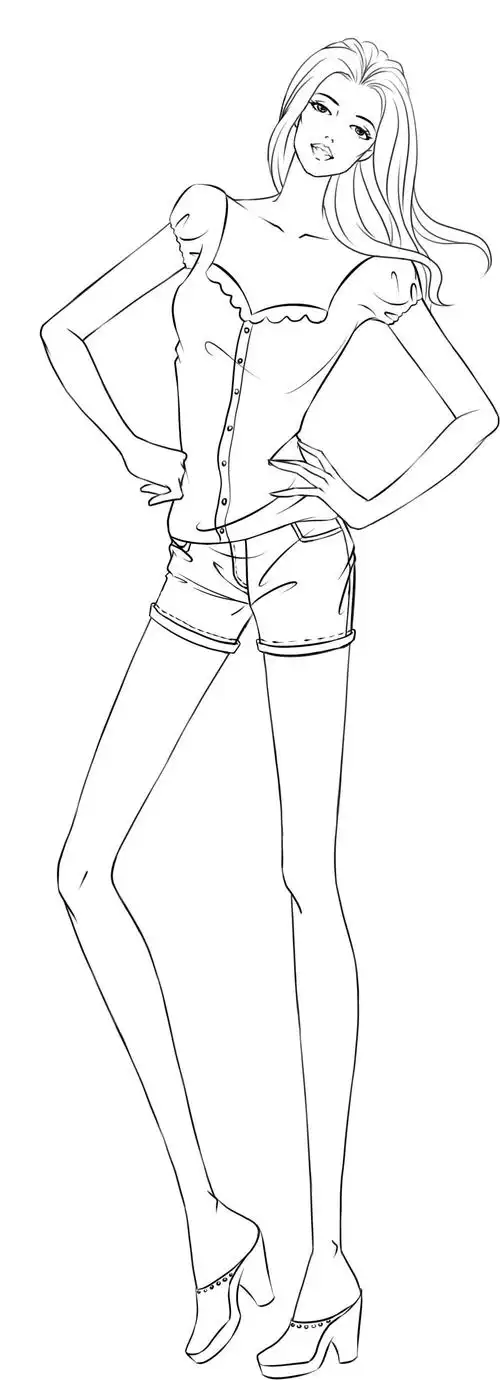 线稿及人体模板