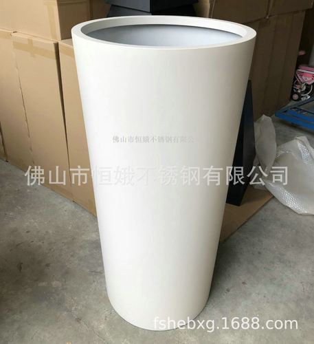 不锈钢镀色花瓶 圆柱形高桶烤漆花瓶 酒店落地花瓶