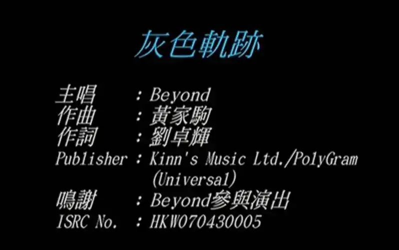 beyond《灰色轨迹》mv 1080p 60fps(cd音轨)