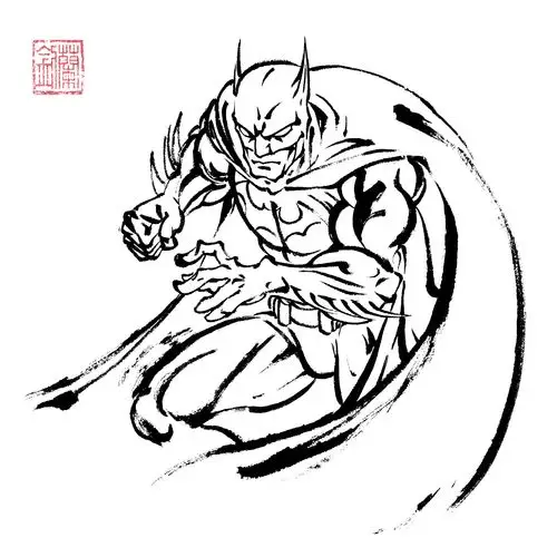 水墨x蝙蝠侠|batman in chinese-painting