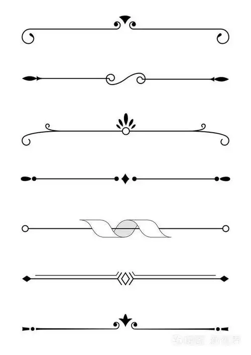 装饰元素, 边框和文字分隔线