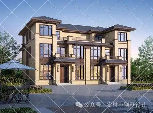 2024年新款三层农村兄弟双拼自建房别墅大全_图纸_信号_设计