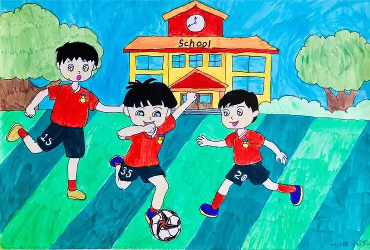 2019载德小学校园足球亲子绘画大赛作品展之二