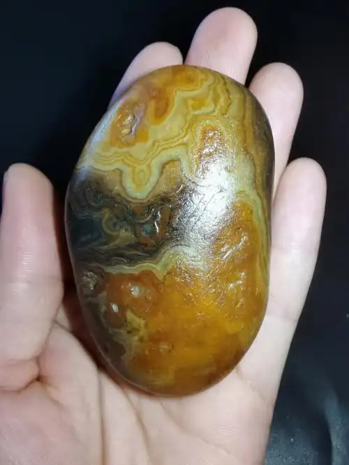 马达加斯加花纹玛瑙原石奇石手把件