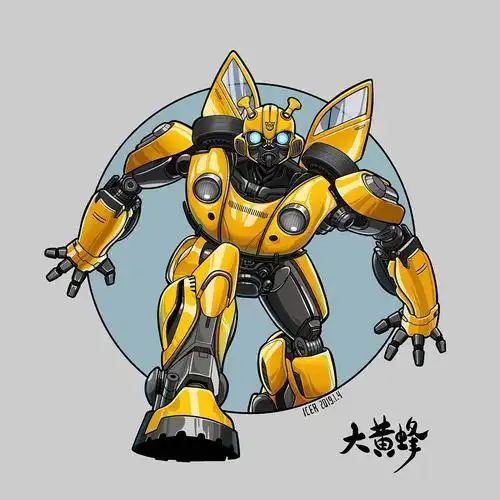 大黄蜂简笔画大黄蜂简笔画儿童变形金刚大黄蜂简笔画亲子绘画变形金刚
