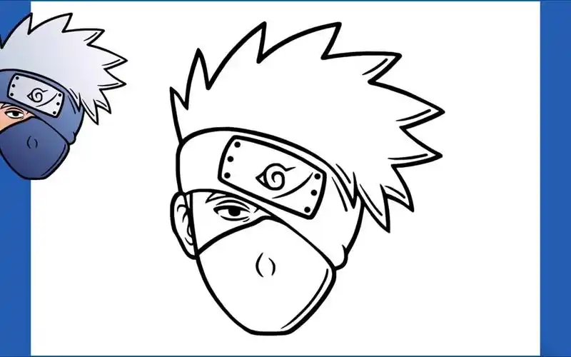 【简笔画】教你一步一步画火影忍者卡卡西~超级简单的绘画,一看就会!