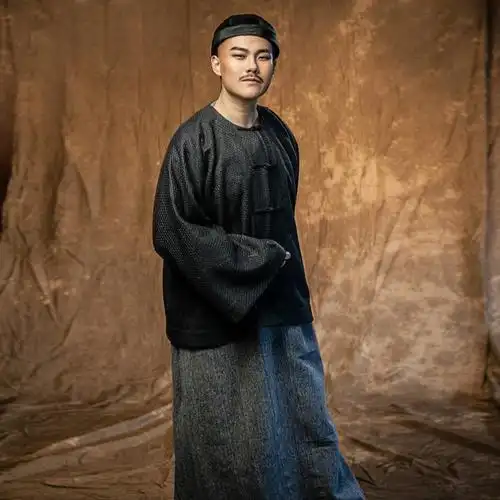 影视古装清朝男和珅古装晚清男长袍马褂贝勒古装掌柜老爷长袍古装