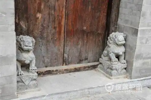 百姓家可以放石狮子吗门口石狮子摆放效果图