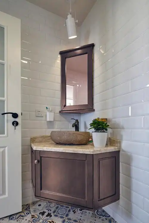 混搭风格两居室洗手台装修效果图