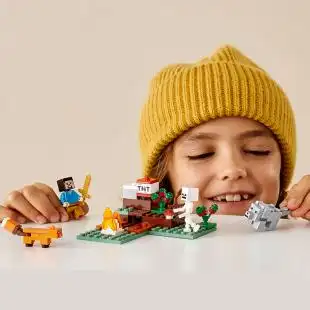 世界系列拼搭积木21141 lego乐高我 僵尸洞穴拼插积木儿童玩具