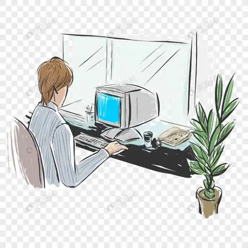 男孩坐着玩电脑