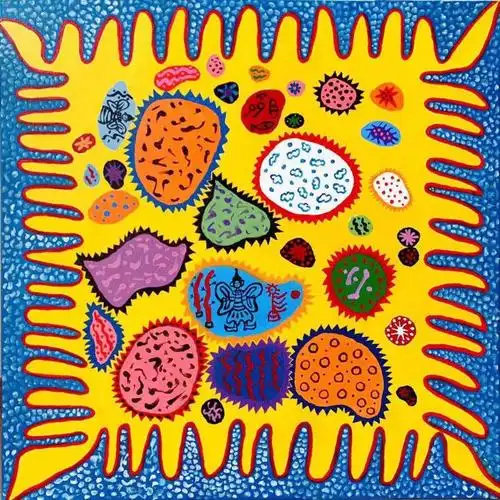 绘画作品丙烯画草间弥生庞捷杭州蓝宸幼儿园