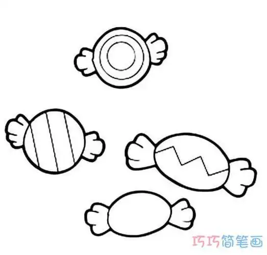 米简笔画糖简笔画简单