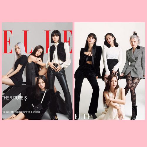 blackpink w korea十月刊封面海报 lisa rose墙贴墙画 不干胶贴纸