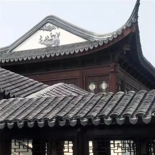仿古屋顶瓦砖青瓦片中式瓦片复古房屋青灰立瓦古建瓦屋檐青灰青