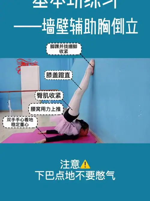 舞蹈基本功小课堂——墙壁辅助胸倒立