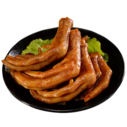 爪 卤味休闲零食小吃熟食肉干肉脯 独立包装 下酒菜 麻辣鸭掌120g/袋