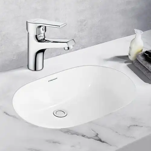 法恩莎卫生间陶瓷台下盆方形椭圆形洗手盆洗脸盆浴室柜阳台洗衣盆