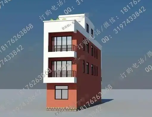 面宽4米三层半别墅建筑设计图小面宽房屋图片