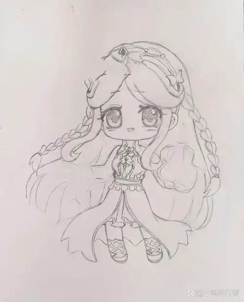 斗罗大陆小舞宁荣荣手绘线稿简笔画画的日常