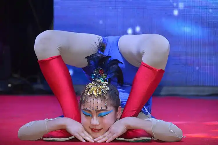 杂技美女柔术软功表演