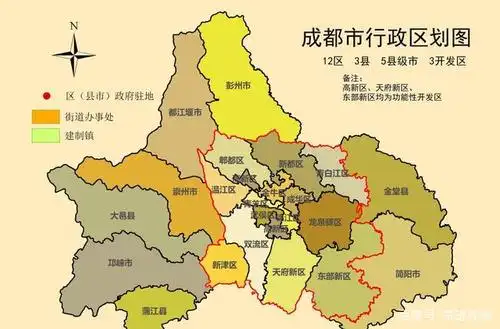 成都市行政地图