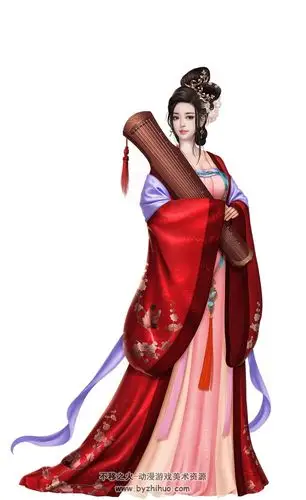 中式古装游戏宫廷风角色人物立绘png免扣图片美术素材分享 1077p