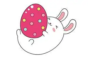 红色的小兔子简笔画