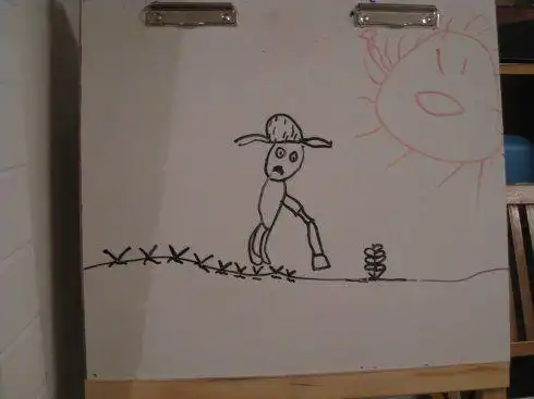 情境图简笔画片锄禾