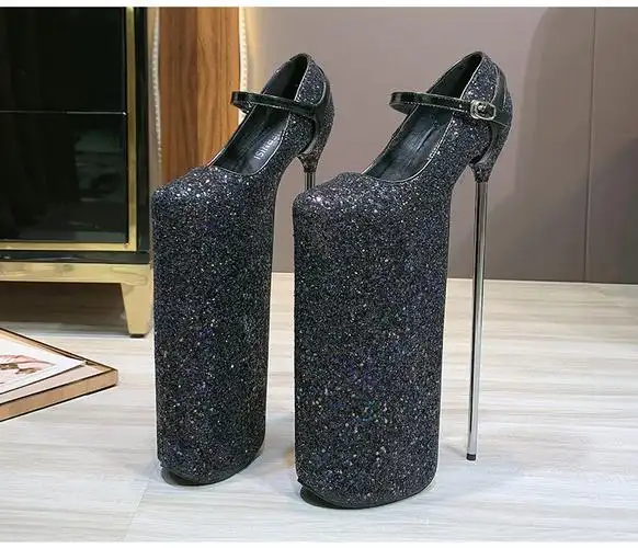 恨天高30cm伪娘高跟鞋30厘米跟防水台主播款模特摆拍夜店洗高跟鞋