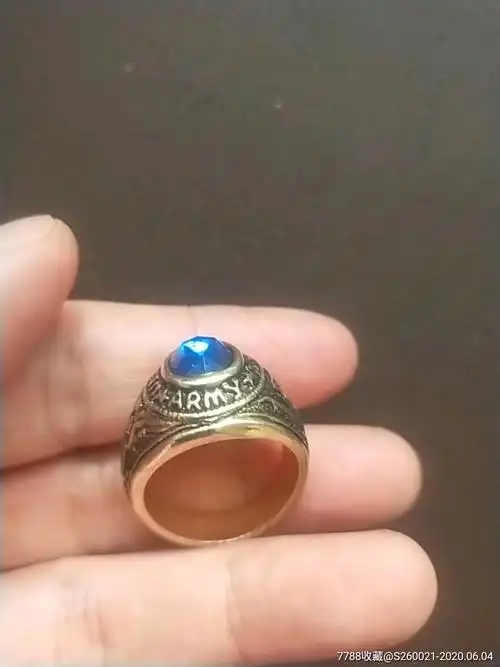 西洋镶嵌铜戒指直径19mm