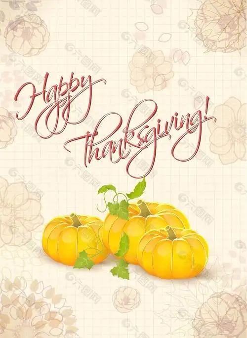 本次设计元素                        作品主题是感恩节南瓜矢量插图