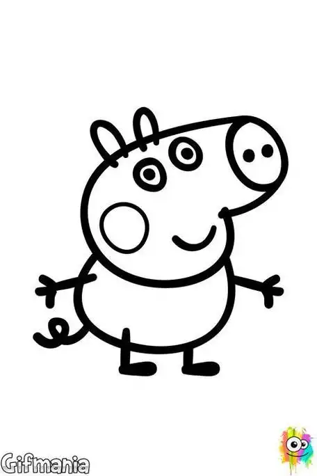 怎么画小猪 strong>佩奇 /strong>弟弟乔治的简笔画