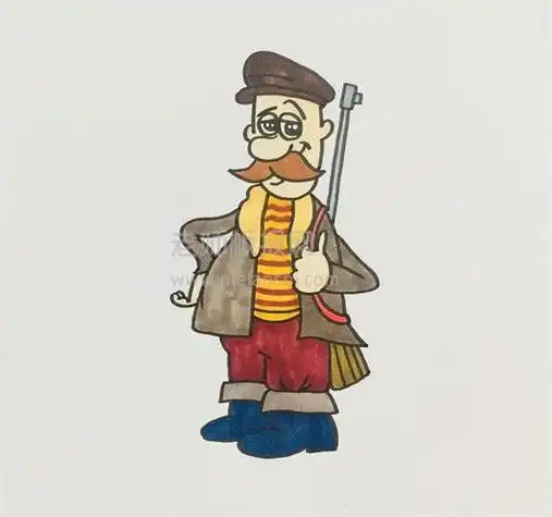 猎人简笔画颜色怎么涂