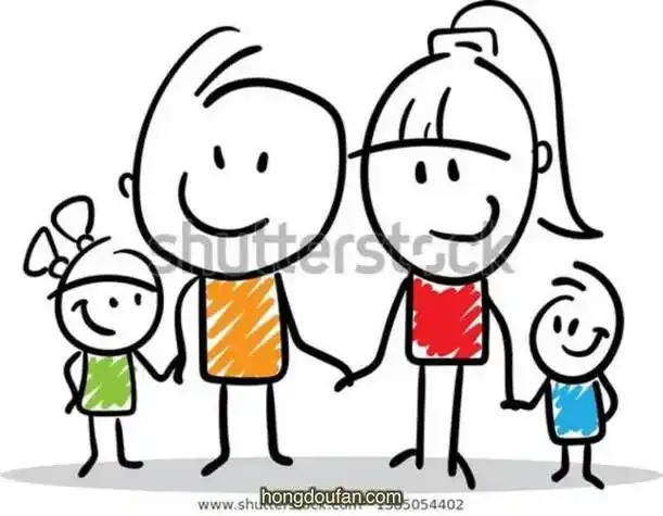 爸爸妈妈弟弟妹妹手拉手一家人要怎么画铅笔人简笔画大全