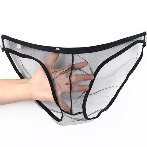 三角内裤衩u凸囊袋低腰性感网纱透气全透明速干网纱三角一条装颜色